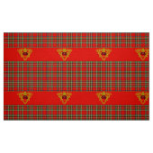 GOLD CELTIC HEART, RUBY, RED GREEN SCOTTISH TARTAN STOF (Fat Quarter)