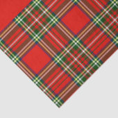 GOLD CELTIC HEART, RUBY, RED GREEN SCOTTISH TARTAN TISSUEPAPIER (Detail)