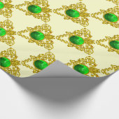 GOLD CELTIC HEART Saint Patrick's Day Cadeaupapier (Hoek)