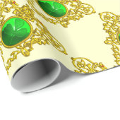 GOLD CELTIC HEART Saint Patrick's Day Cadeaupapier (Rol Hoek)