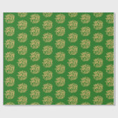 Gold Celtic Horse Pattern Wrapping Paper Cadeaupapier (Vlak)