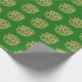 Gold Celtic Horse Pattern Wrapping Paper Cadeaupapier (Hoek)