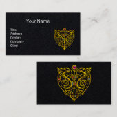 GOLD CELTIC KNOT HYPER VALENTIJN HEART Black Visitekaartje (Voorkant / Achterkant)