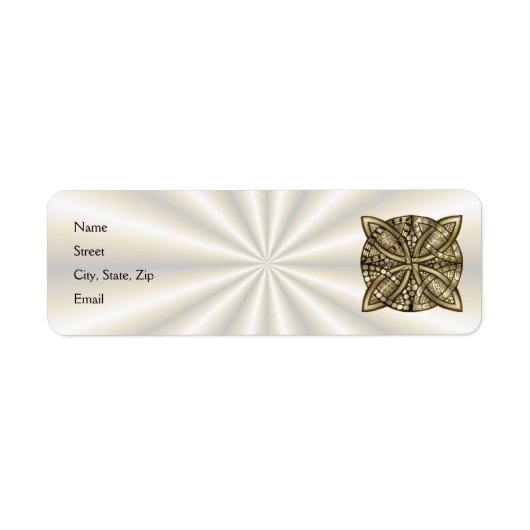Gold Celtic Knot Original Artistic Design Etiket (Voorkant)