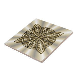 Gold Celtic Knot Original Artistic Design Tegeltje
