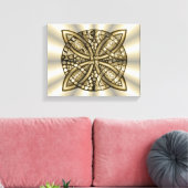 Gold Celtic Knot Original Design Canvas Afdruk (Insitu (Woonkamer))