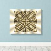 Gold Celtic Knot Original Design Canvas Afdruk (Insitu (Houten vloer))