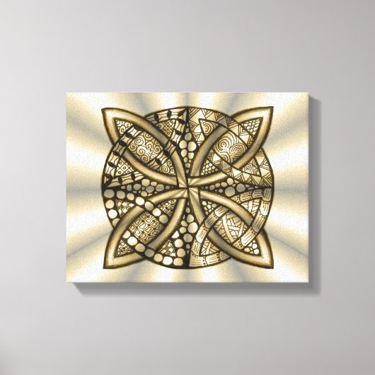 Gold Celtic Knot Original Design Canvas Afdruk (Voorkant)
