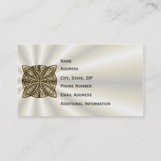 Gold Celtic Knot Original Design Visitekaartje (Voorkant)