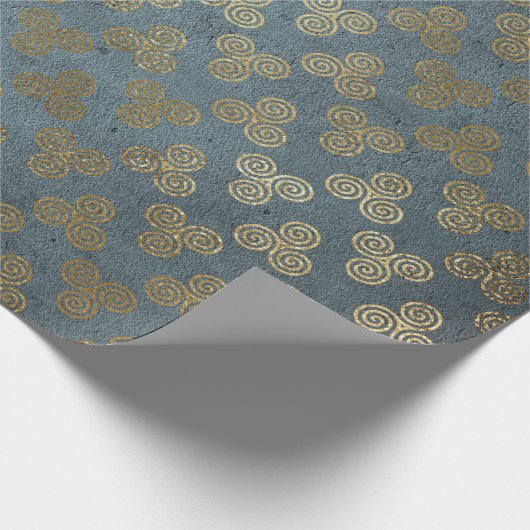 Gold Celtic Knot Spiral Cadeaupapier (Hoek)