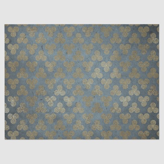 Gold Celtic Knot Spiral Decoupage Tissuepapier (Voorkant)