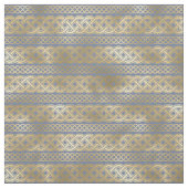 Gold Celtic Knots op Blue Stof (Swatch)