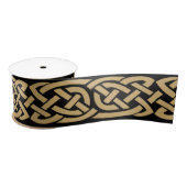 Gold Celtic Knots Satin Ribbon Satijnen Lint (Spoel)