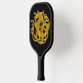Gold Celtic Seahorse Pickleball Paddle (Links)
