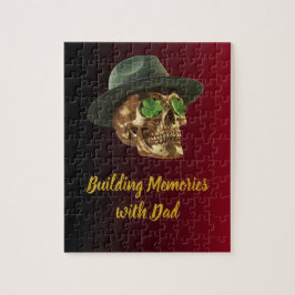 Gold Celtic Skull Green Clover Father's Legpuzzel