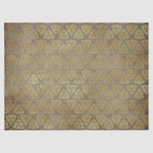 Gold Celtic Trinity Knot Decoupage Tissue Paper Tissuepapier (Voorkant)