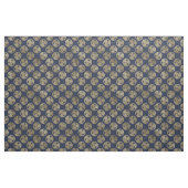 Gold Celtic Tris Spirals in Circles Blue Stof (Fat Quarter)