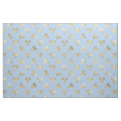 Gold Celtic Triskante Spirals op Light Blue Stof (Fat Quarter)