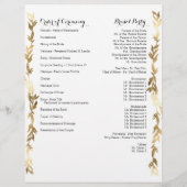 Gold Ceremony Program Olive Laurel Leaf Wreate (Achterkant)