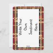 Gold chain (faux) feestdagenkaart (Achterkant)