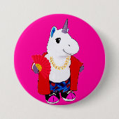 Gold chain Shade Fan Unicorn Ronde Button 7,6 Cm (Voorkant)