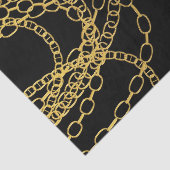 Gold Chains Black Hip Hop Dance Birthday Party Tissuepapier (Detail)