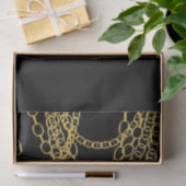 Gold Chains Black Hip Hop Dance Birthday Party Tissuepapier (Geschenk)