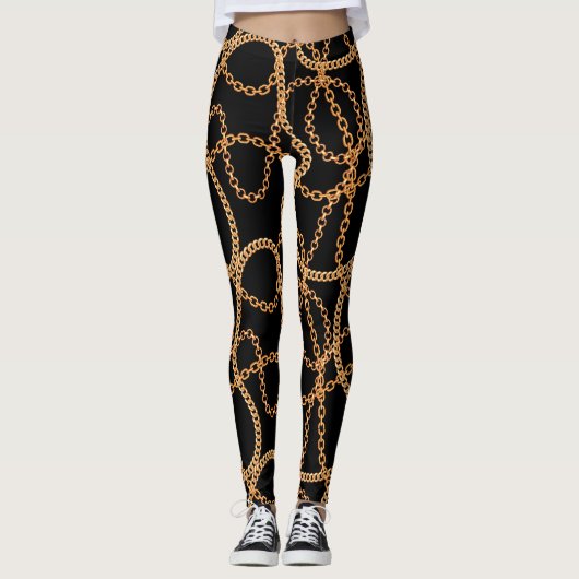 Gold Chains Luxury  Leggings (Voorkant)