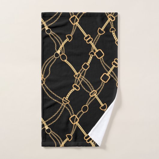 Gold Chains op zwart- Bad Handdoek (Handdoek)