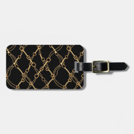Gold Chains op zwart- Bagagelabel