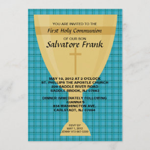 Gold Chalice First Communitation Kaart