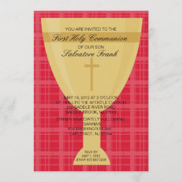 Gold Chalice First Communitation Kaart