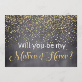 Gold & Chalkboard Bent u Mijn Matron? Kaart