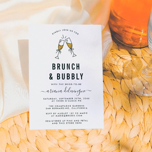 Gold Champagne | Brunch en breekbaar Vrijgezellenf Aankondiging