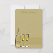 Gold Champagne Bubble Chic Weddenschap Hartelijk d Notitiekaartje (Voorkant)
