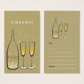 Gold Champagne Bubble Holiday Party Favor Gift Lab Visitekaartje