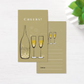 Gold Champagne Bubble Holiday Party Favor Gift Lab Visitekaartje (Bureau)