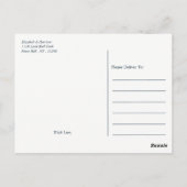 Gold Champagne Bubbles - Blauw & goud - Hartelijk  Briefkaart (Achterkant)