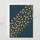 Gold Champagne Bubbles - Blue & Gold - Weddenschap Kaart (Achterkant)