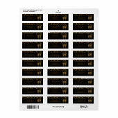 Gold Champagne Bubbles Engagement Party Etiket (Full Sheet)