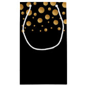 Gold Champagne Bubbles Engagement Party Klein Cadeauzakje (Achterkant)