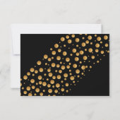 Gold Champagne Bubbles Engagement Party RSVP Kaart (Achterkant)