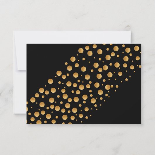 Gold Champagne Bubbles Engagement Party RSVP Kaart (Achterkant)