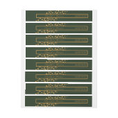 Gold Champagne Bubbles - groen en goud - bruiloft (Vel)