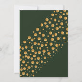 Gold Champagne Bubbles - groen en goud - bruiloft Kaart (Achterkant)