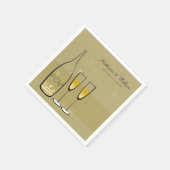 Gold Champagne Bubbles Modern Chic Stylish Wedding Servet (Hoek)