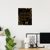 Gold Champagne Bubbles Verloving Poster (Thuiskantoor)
