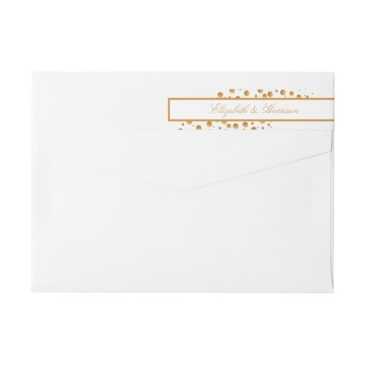 Gold Champagne Bubbles Wedding (Achterkant)