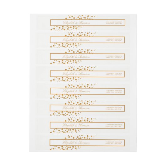 Gold Champagne Bubbles Wedding (Vel)