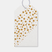 Gold Champagne Bubbles Wedding Cadeaulabel (Achterkant)